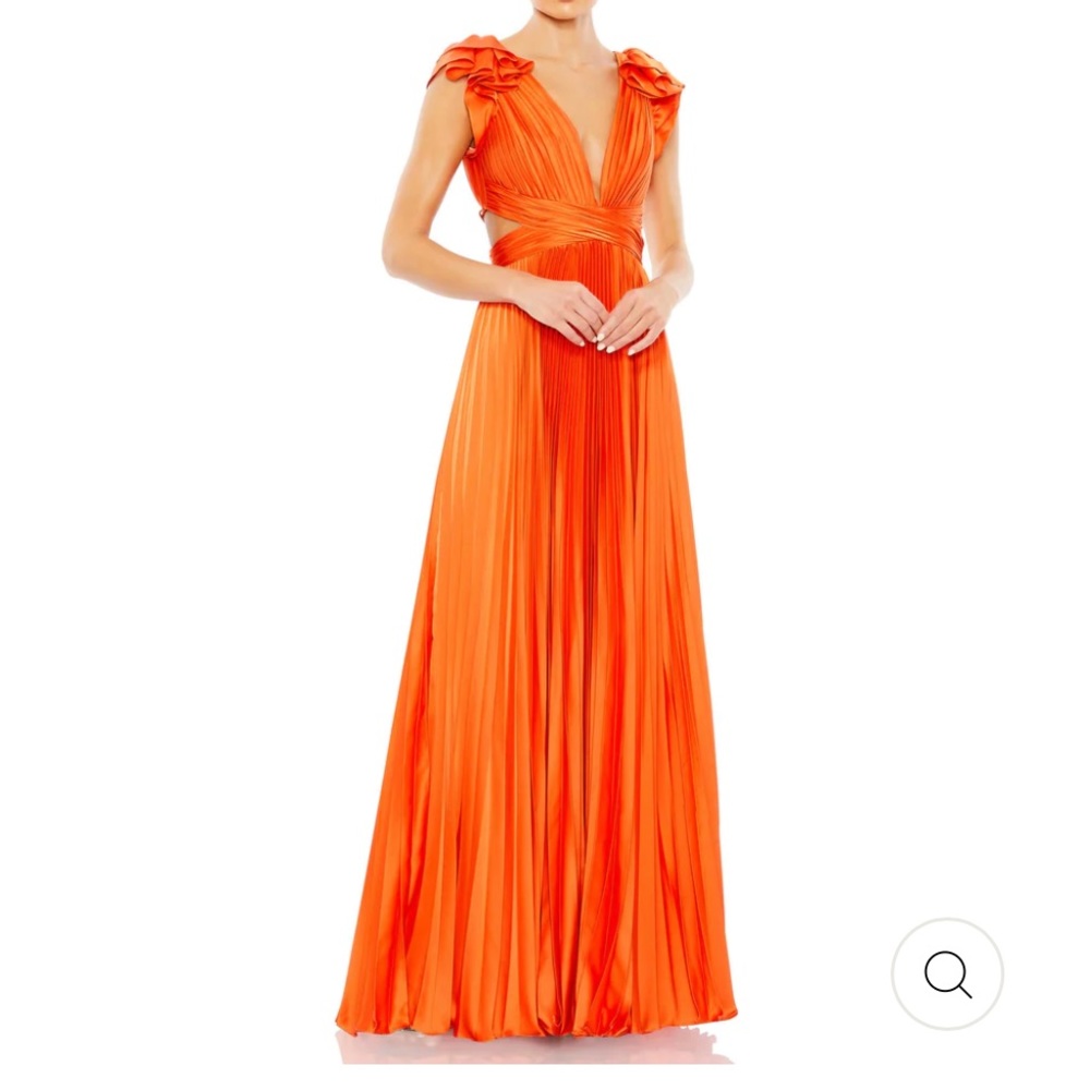 Macduggal Orange Cap Sleeve Dress